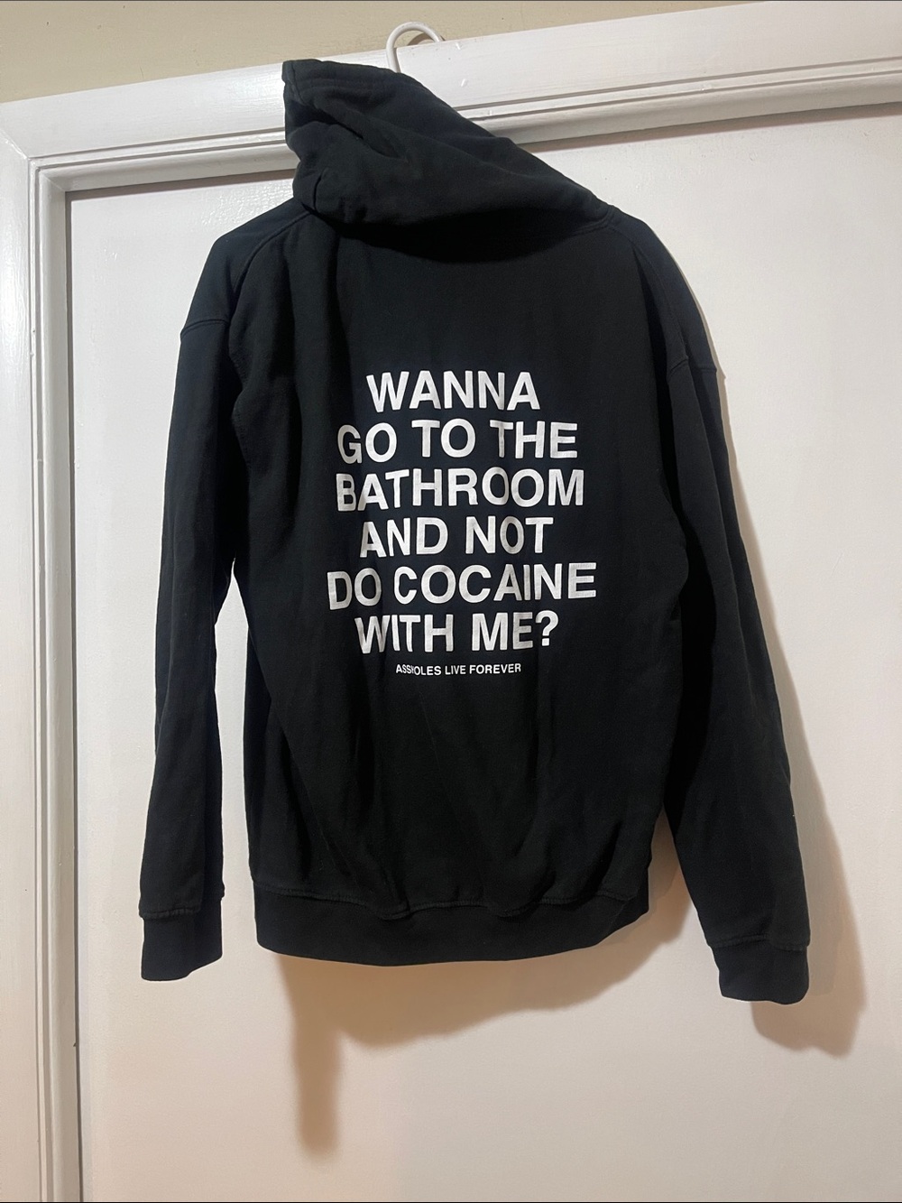 Assholes live forever, hoodie size large